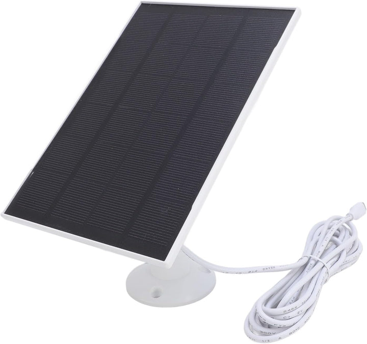 8W Solarpanel Ladegerät für Batteriekameras Im Freien-USB-Typ C/Micro USB, IP66 Wetterfest mit 360 °
