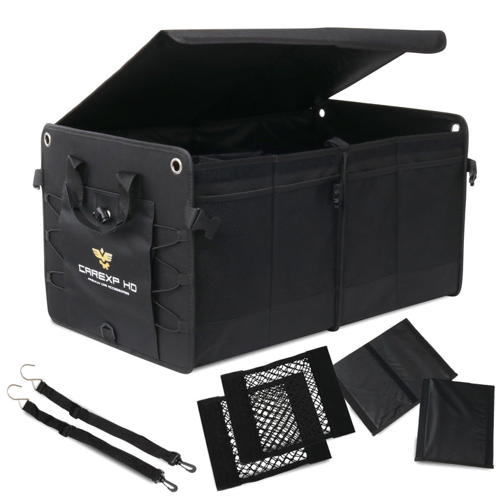 Kofferraum Organizer mit Deckel - Faltbare Kofferraumtasche als praktischer Auto Organizer inkl. Sei