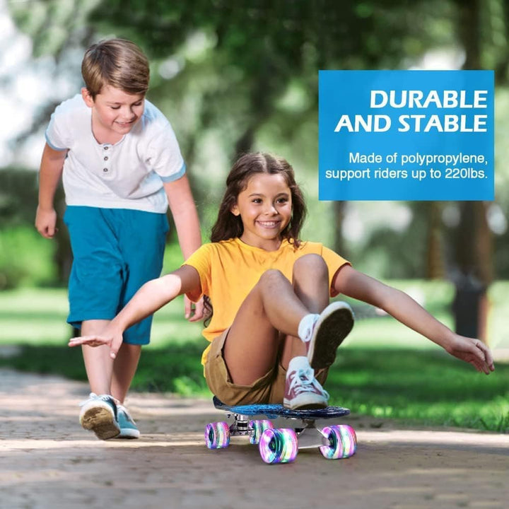 BELEEV Skateboard für Kinder, 56 cm Cruiser Skateboard Mädchen Junge Anfänger Jugendliche Erwachsene