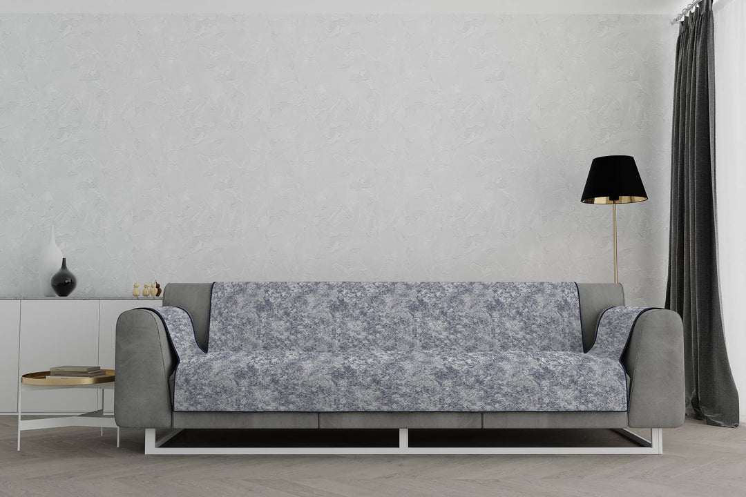 Italian Bed Linen “Glamour” rutschfest Sofa Abdeckung, Dunkel blau, 4 Plätze 4 Plätze Dunkel Blau, 4