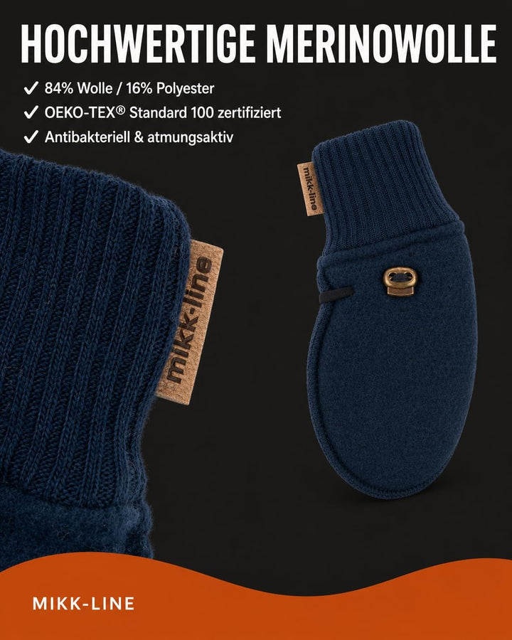 Mikk-line Wollhandschuhe Kinder | Handschuhe Kinder | Handschuhe Wolle Kinder | Wärme Kinder Handsch