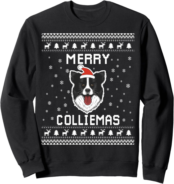 Border Collie Hässlicher Weihnachtspullover Border Collie Sweatshirt