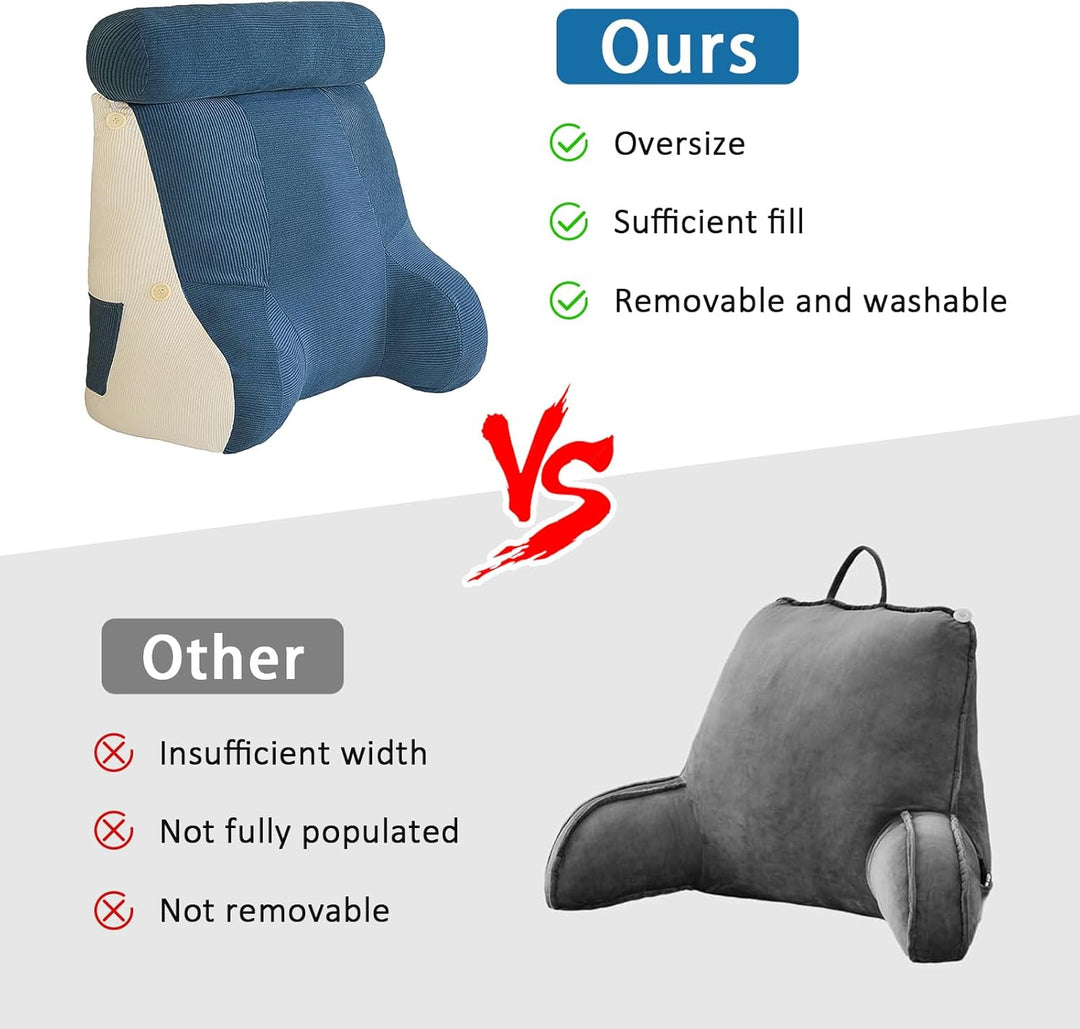 Lesekissen für Bett Und Sofa, Erwachsenensofa mit Rückenlehnenkissen, Sitzkissen mit Armlehne, Rücke