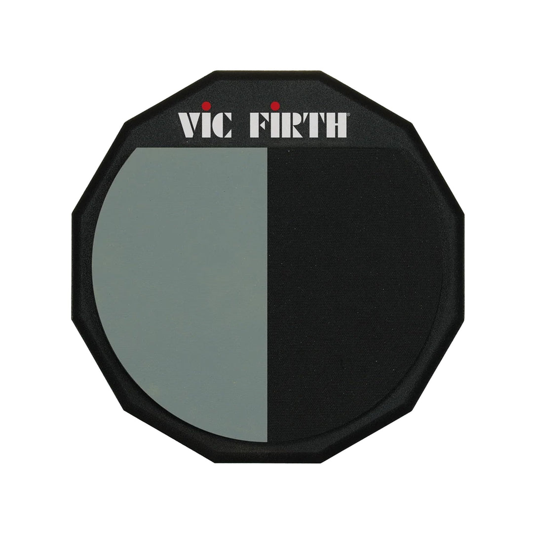 Vic Firth Single Sided Practice Pad with Divide - 12 inch 12" Split Face Single, 12" Split Face Sing