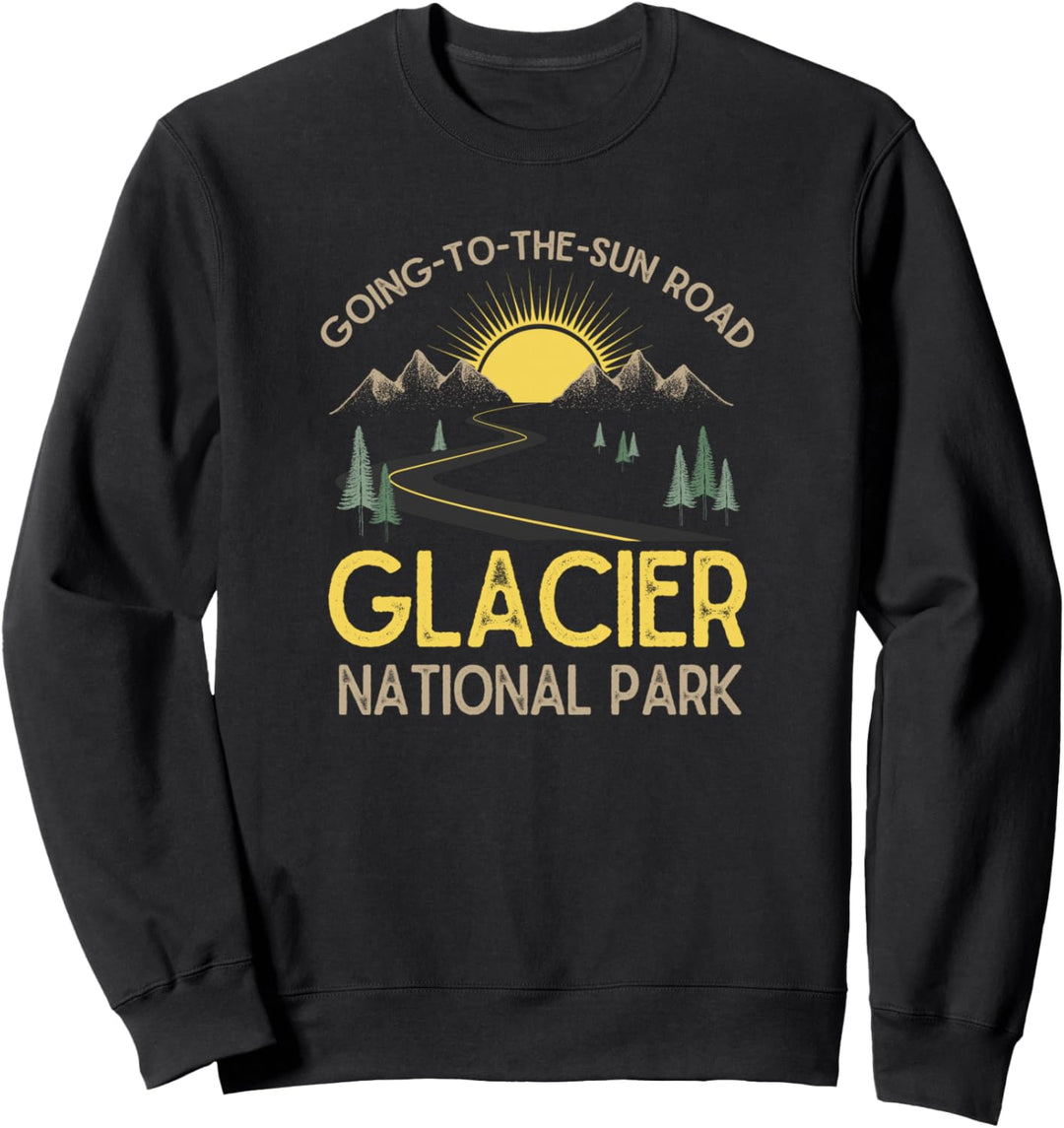 Going-To-The-Sun Road Glacier National Park Retro Montana Sweatshirt