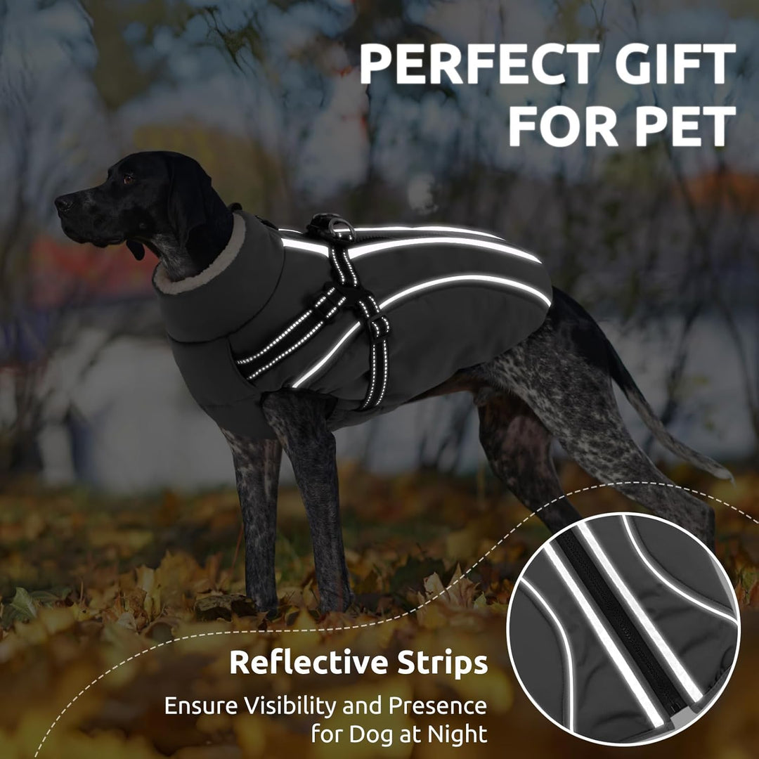 Hundemantel Hundejacke Warm Wintermantel mit Reissverschluss Winddichte & Winddichte mit Reflektorst