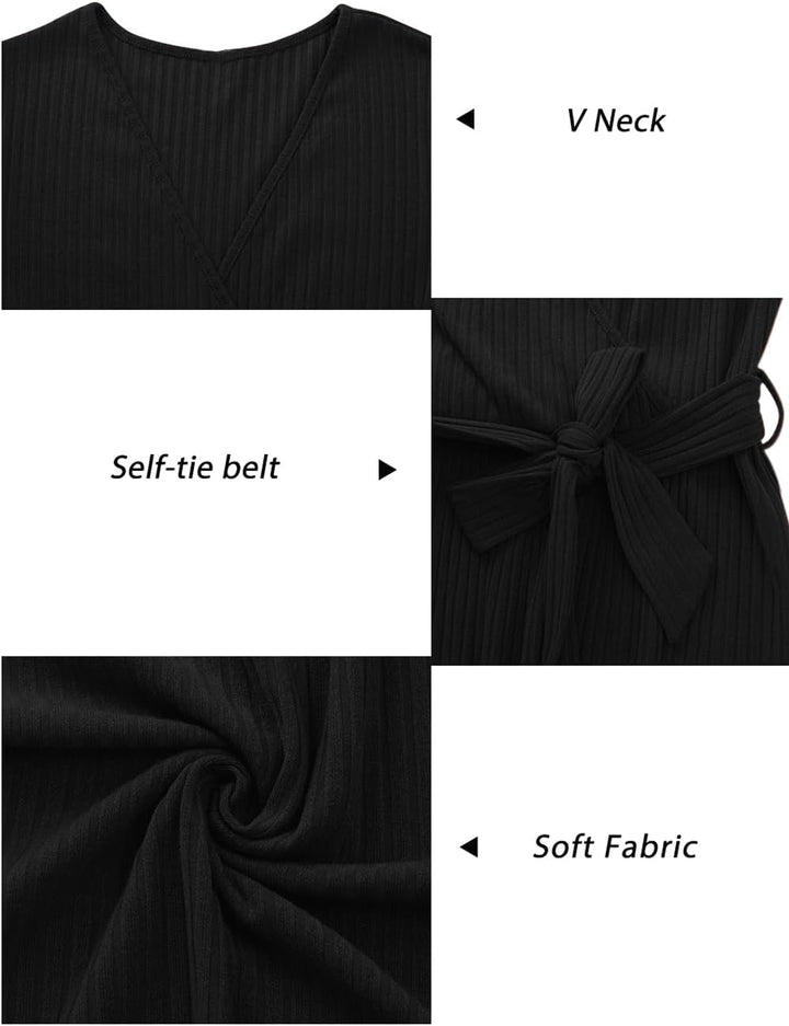 Newshows Strickkleid Damen Herbstkleid V Ausschnitt Pulloverkleid Winterkleid Kleid mit Taschen für