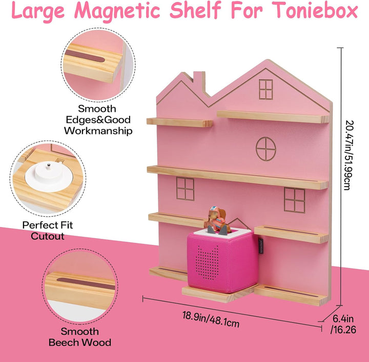 Haus Tonie Regal für Toniebox Starter Tonie Regal Wandmontage für alle Ihre Tonie Zubehör Magnetisch