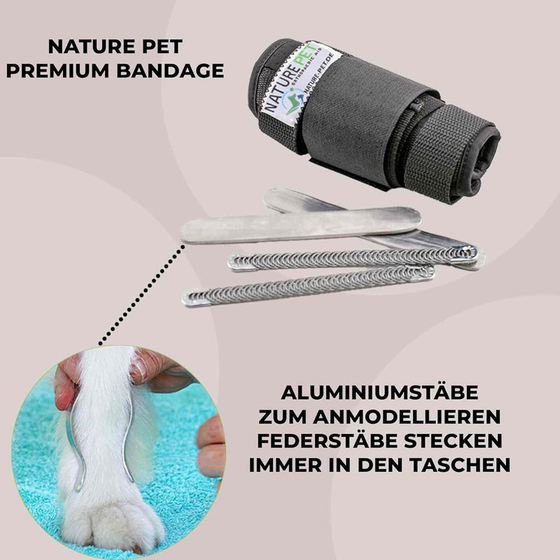 Nature Pet Premium Hunde Handgelenk Bandage/Karpalgelenk Schutz Bandage/Stützbandage für Hunde (S, G