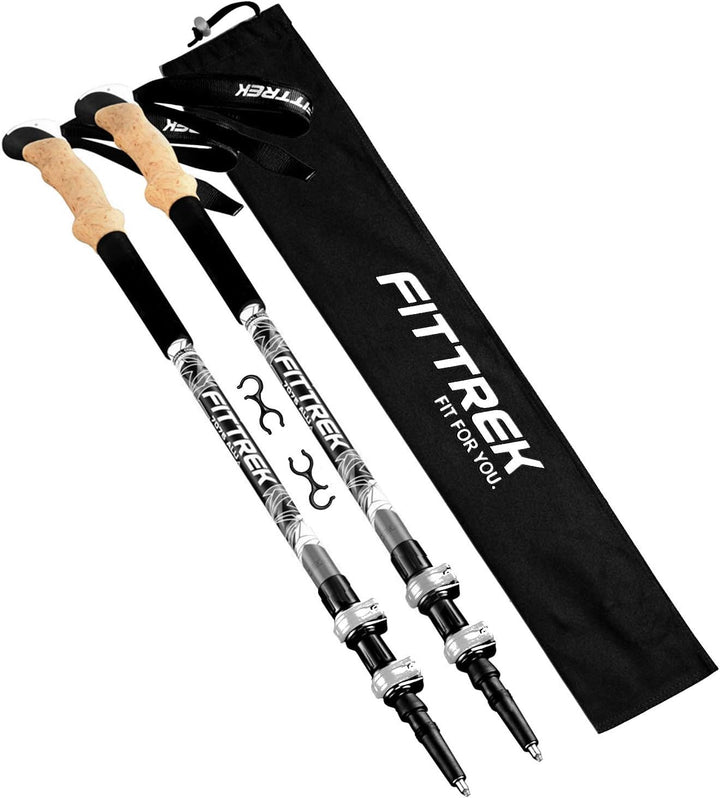 FitTrek Wanderstöcke - Trekkingstöcke - Walking Stöcke Teleskop - Nordic Walking Stock Verstellbar K