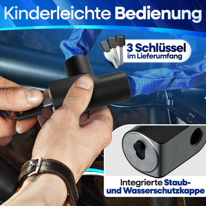 NEXTCOVER® Fahrradschloss LockOne mit Schlüssel I - [SAFESECURE] Fahrradschloss hohe Sicherheit I ro