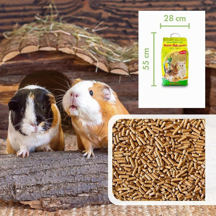 Kleintierpellets Naturholz-Pellets als Einstreu - 10 oder 20 Liter- Kleintierstreu für Hamster, Kani