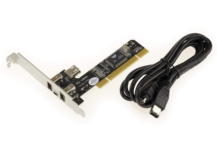 KALEA-INFORMATIQUE PCI-zu-FireWire 400 IEEE1394a 3+1-Port-Controller-Karte mit VIA-Chipsatz. Mit abg