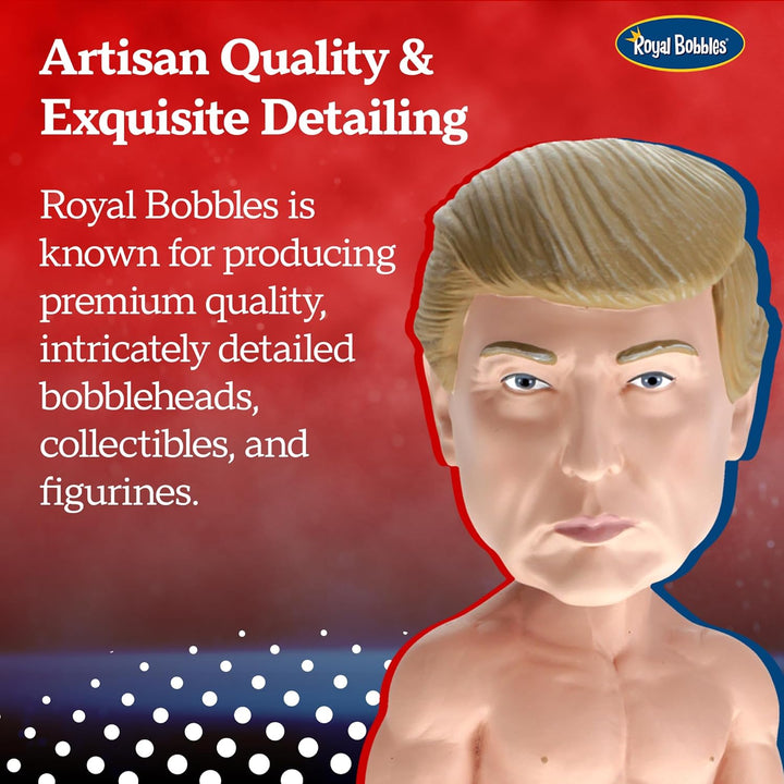 Royal Bobbles Donald Trump Boxer Wackelkopf, Premium Polyresin lebensechte Figur, einzigartige Serie