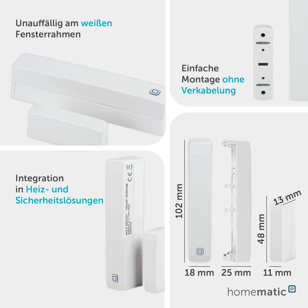 Homematic IP Set Heizen – Easy Connect, Digitale Steuerung für Heizung per App, Alexa, Google Assist