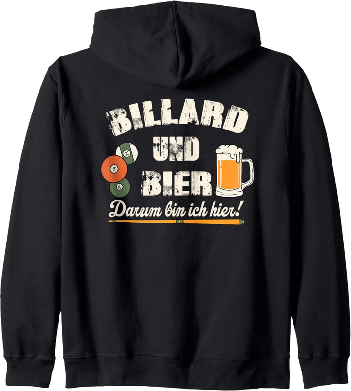 Billard Und Bier Spruch Billardspieler Billiard Zubehör Kapuzenjacke
