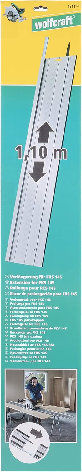 wolfcraft 6914000, Verlängerungs-Set für FKS 145 Silber