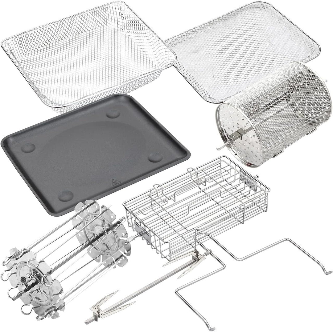 Rosenstein & Söhne Minibackofen: Digitale XXXL-Heissluft-Fritteuse & Umluft-Backofen, 8 Programme, 1