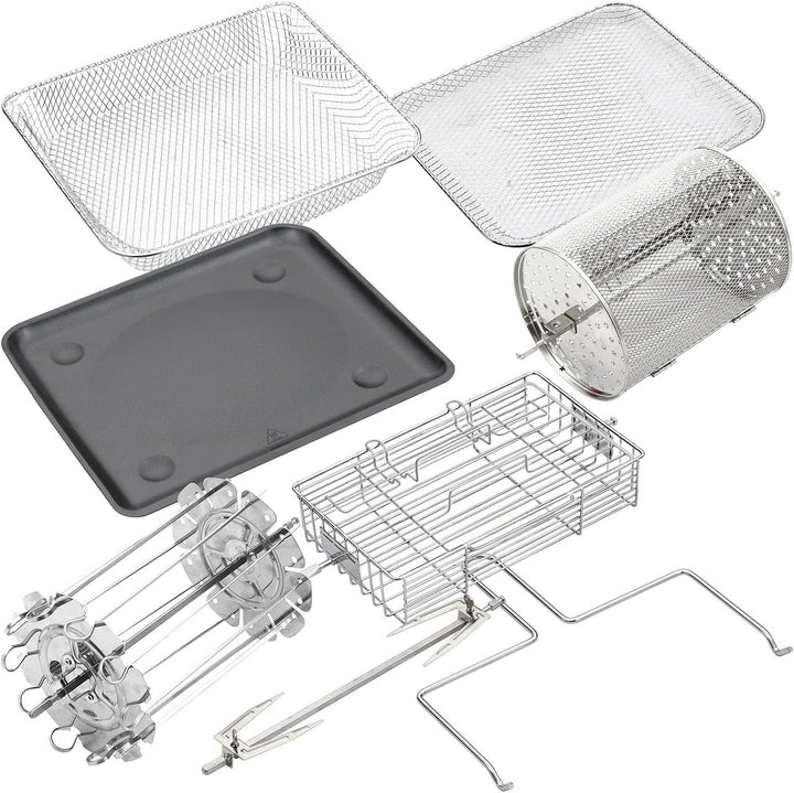Rosenstein & Söhne Minibackofen: Digitale XXXL-Heissluft-Fritteuse & Umluft-Backofen, 8 Programme, 1