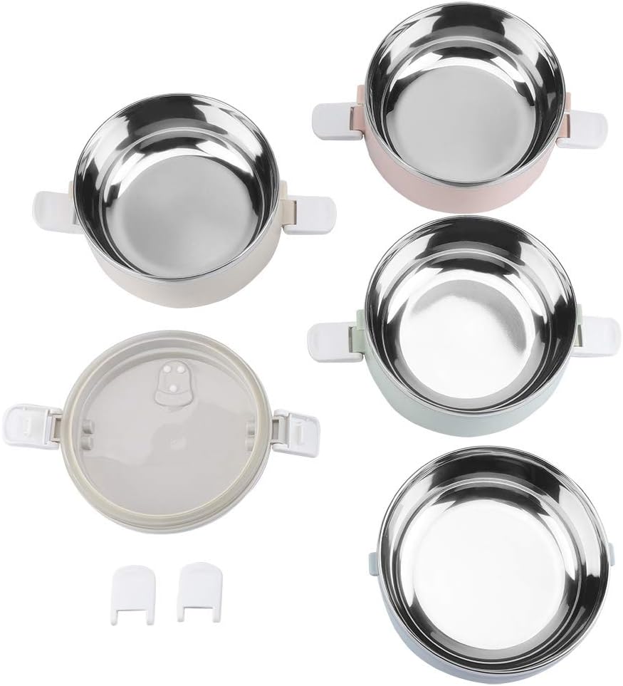 Aukson Thermal Lunch Box, tragbarer Thermal Lunch Box Behälter Edelstahl Bento Box Lebensmittelbehäl