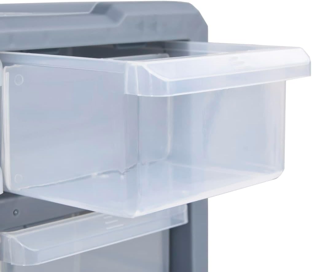 Multi-Schubladen-Organizer mit 39 Schubladen 38x16x47 cm Grau 39 Schubladen, Grau 39 Schubladen