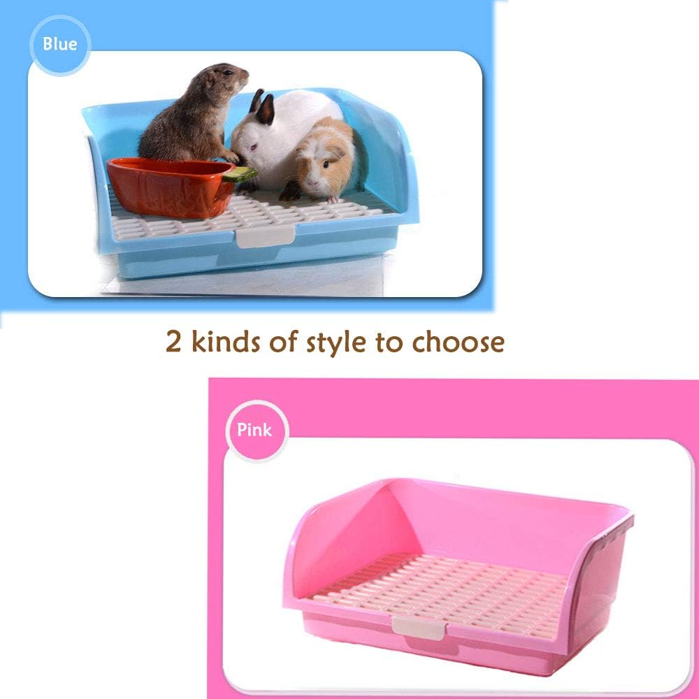 Oncpcare Super grosse Kaninchentoilette, kleine Tiertoilette, quadratisch, Kaninchentoilette, Meersc