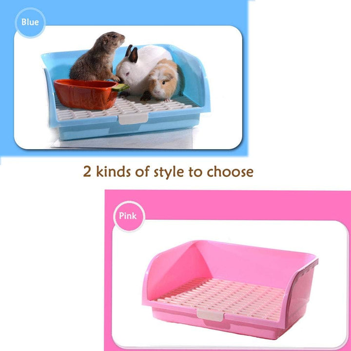 Oncpcare Super grosse Kaninchentoilette, kleine Tiertoilette, quadratisch, Kaninchentoilette, Meersc