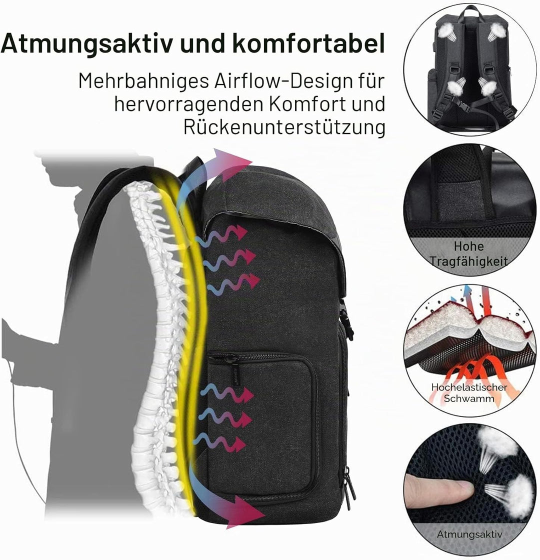 Cwatcun Kamerarucksack Tasche Canvas Professional für SLR DSLR spiegellose Kamera Canon Nikon Sony P
