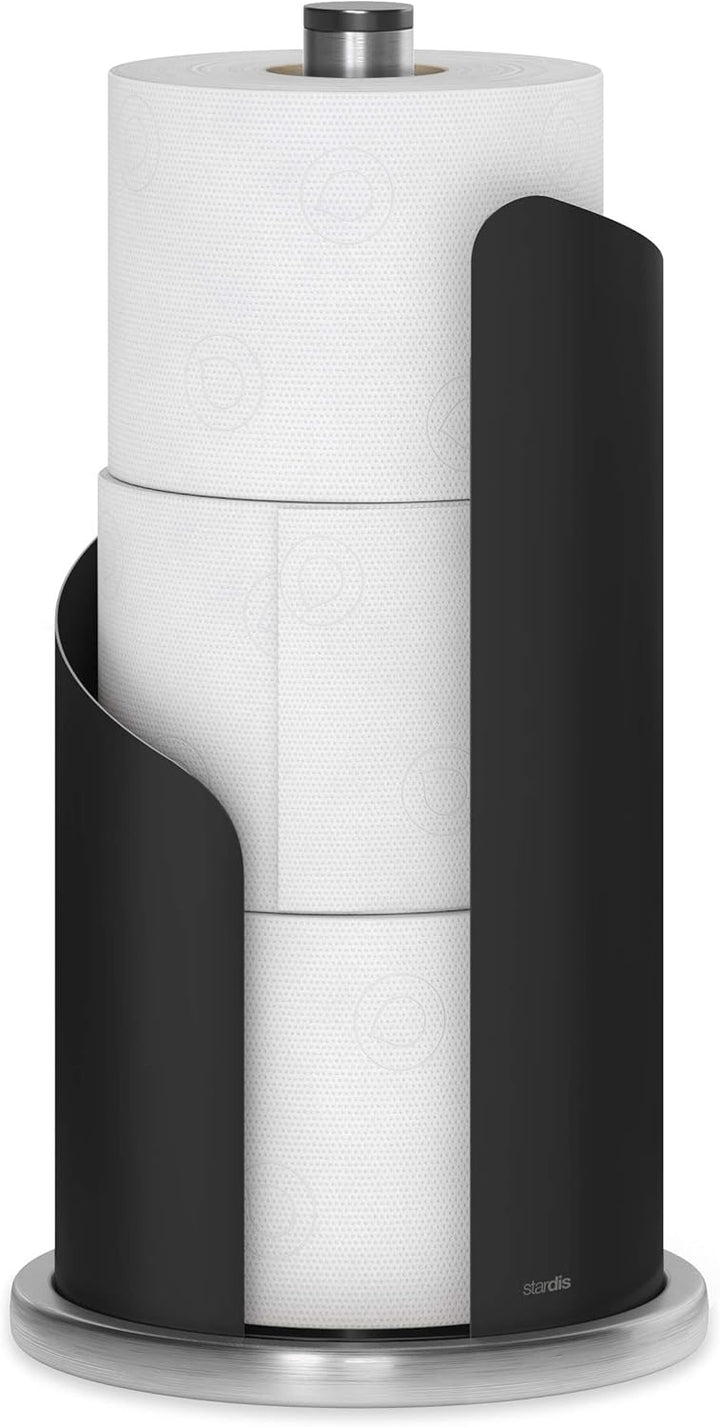 Design Küchenrollenhalter Edelstahl matt H 30 Ø15 cm Rollenhalter Papierrollenhalter für Küchenrolle