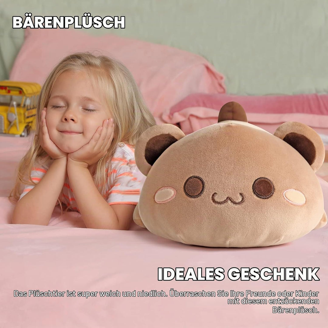 shownicer Plüschtier Braun Bär Kuscheltier Stofftier Kawaii Bär Plüsch, Bär Plüschkissen Spielzeug,