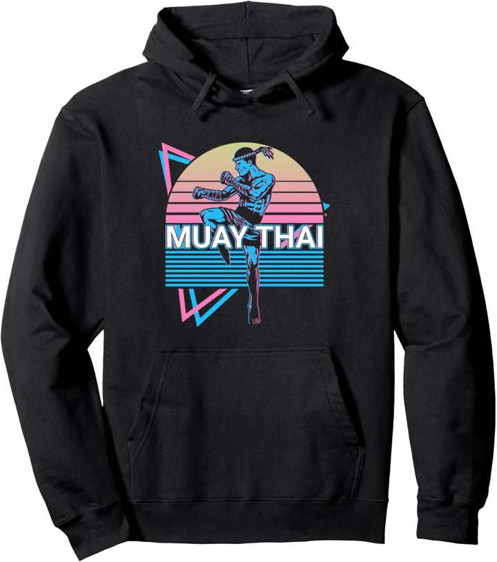 Muay Thai Kickboxen Retro Pullover Hoodie