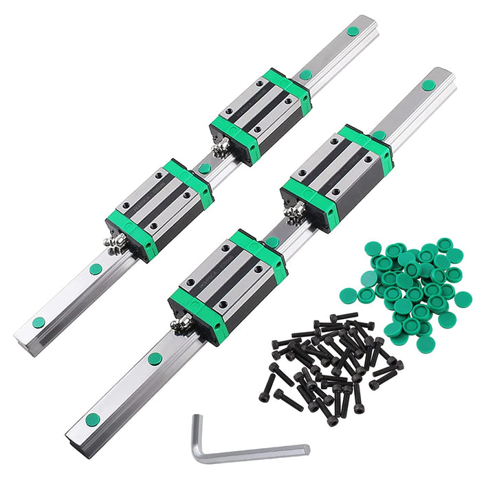 CNCMANS HGR25 Linearführung Set Linearschiene 2 Stücke HGR25-500mm Führungsschiene mit 4 Stück HGH25