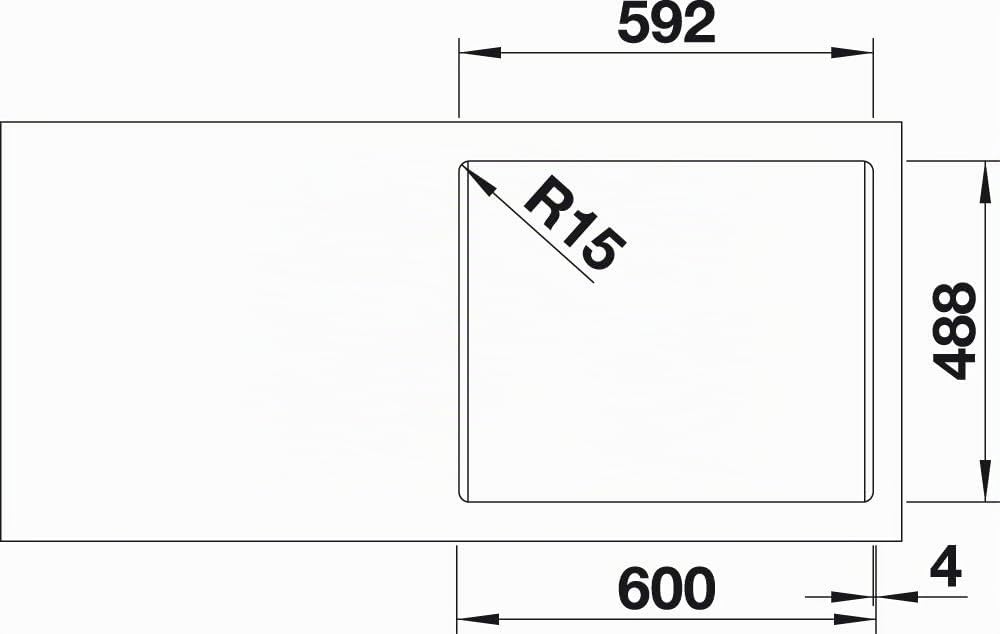BLANCO PALONA 6 | Keramik basalt | Einbauart: Einbau von Oben | mit Ablauffernbedienung | 60er Unter