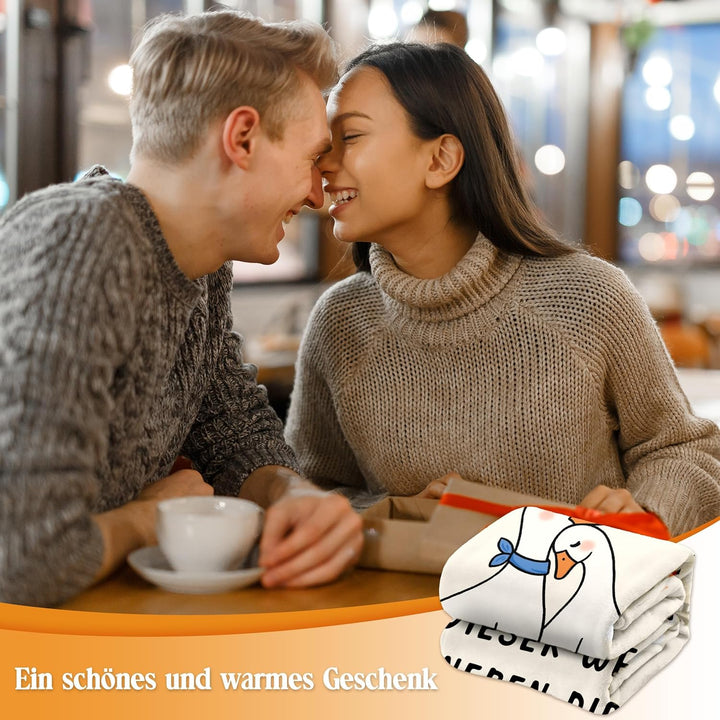 Geschenke für Partner, Ente Flanell Decke für Pärchen Paar Couple Partner Valentinstagsgeschenk, Ich