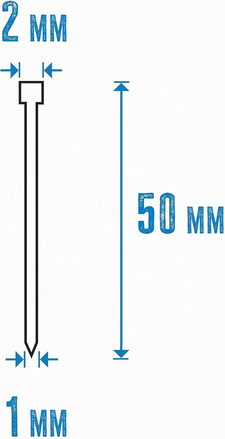 Güde 40217 Stifte für Druckluft-Nagler MIDI 50 mm (verzinkter Stahl, 1 mm Stiftstärke, 50 mm Nagellä