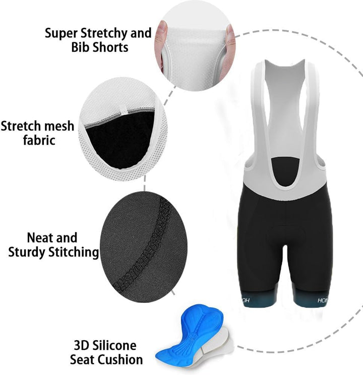 HOMTOL Herren Fahrrad Anzüge Kurzarm Fahrrad Trikot set Atmungsaktive Radtrikot Fahrradbekleidung Se