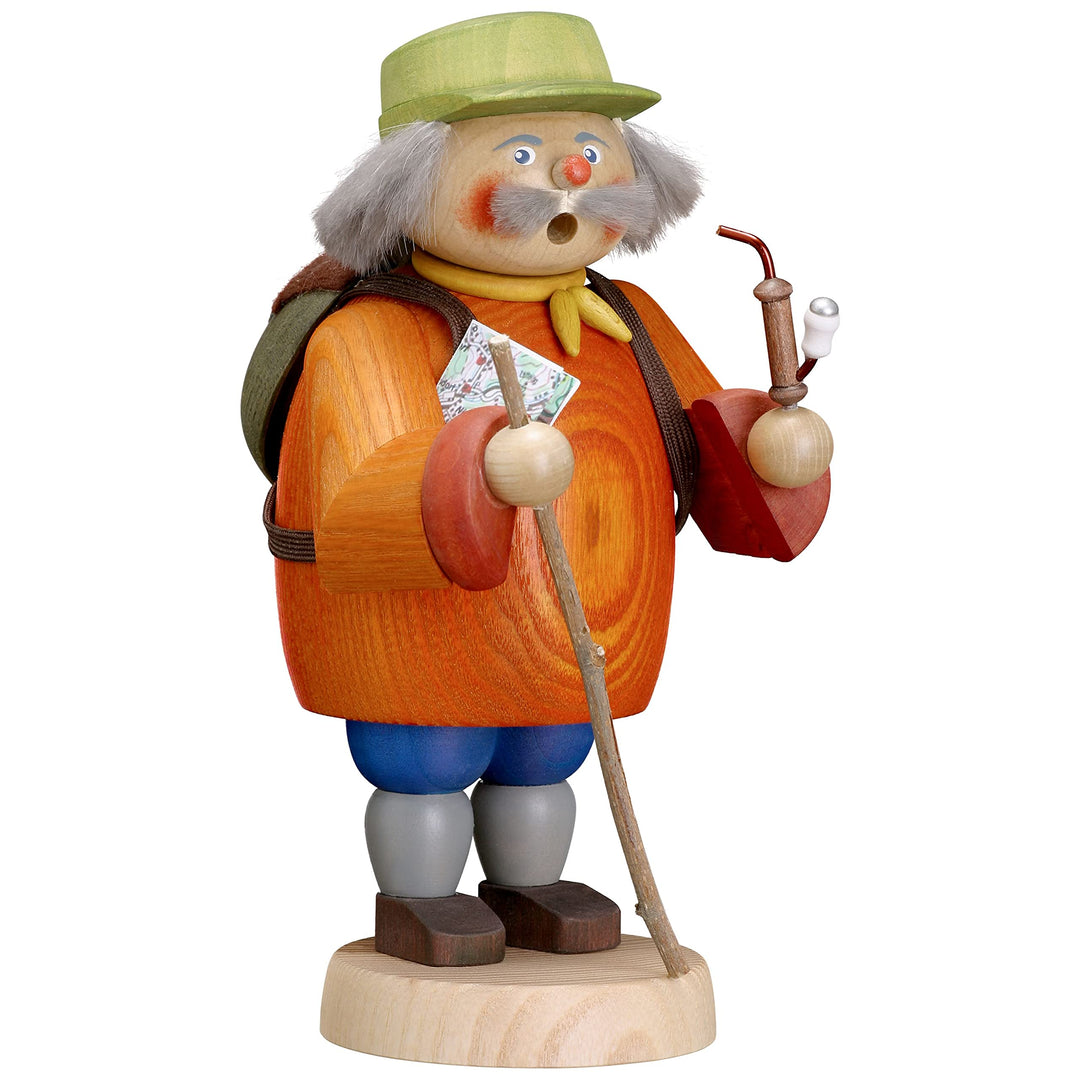 Seiffener Volkskunst | Räuchermännchen Erzgebirge | Gemütliche Typen 19 cm | Räucherfigur | Erzgebir