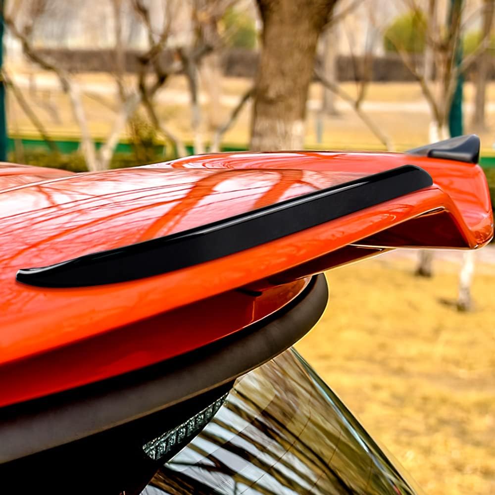 KUNGKIC 2 Stück ABS Heckflügel Trim Spoiler Erweiterung Lip Fins Dekorative Aufkleber Kompatibel mit