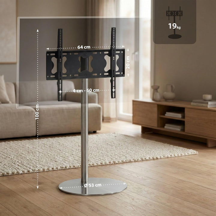 CLP TV Standfuss universal 55 65 75 Zoll, modern, eckig, Metallgestell, für grosse Fernseher, Stabil