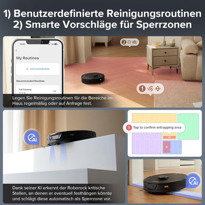 roborock S7 Max Ultra Saugroboter mit selbstentleerender/selbstwaschender/selbsttrocknender/selbstbe