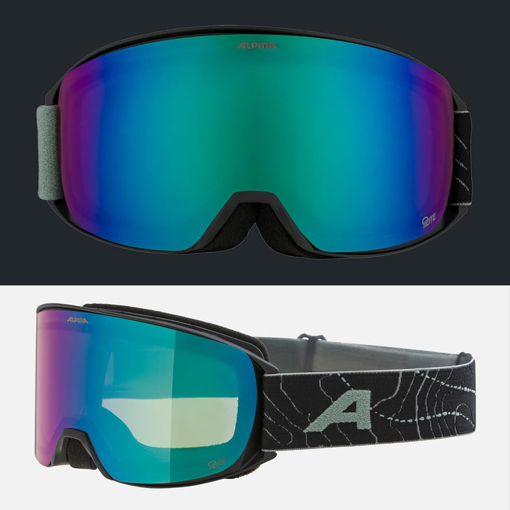 ALPINA Nakiska - hochwerte Skibrille mit kontrastverstärkender Scheibe, Beschlagfreie Sicht und gute