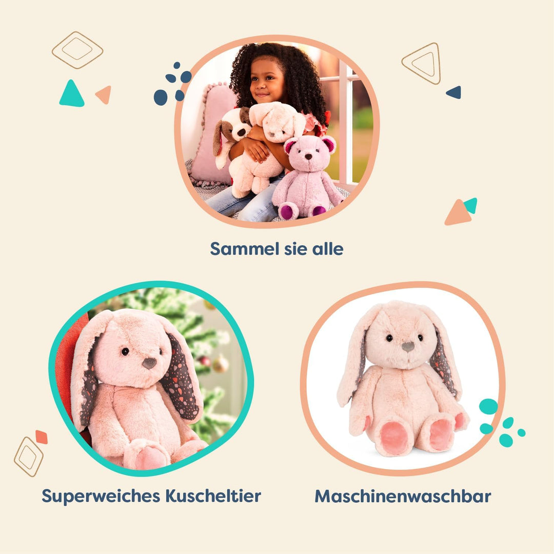 B. toys Kuscheltier Hase – Superweich mit langen Ohren – Plüschtier pfirsichfarben, Baby und Kinder