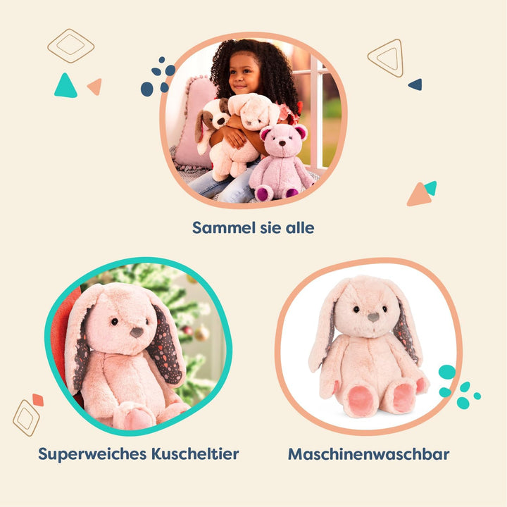 B. toys Kuscheltier Hase – Superweich mit langen Ohren – Plüschtier pfirsichfarben, Baby und Kinder