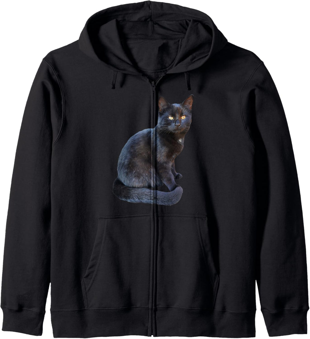 Schwarze Katze Kätzchen Fellnase Geschenk Kitty Babykätzchen Kapuzenjacke