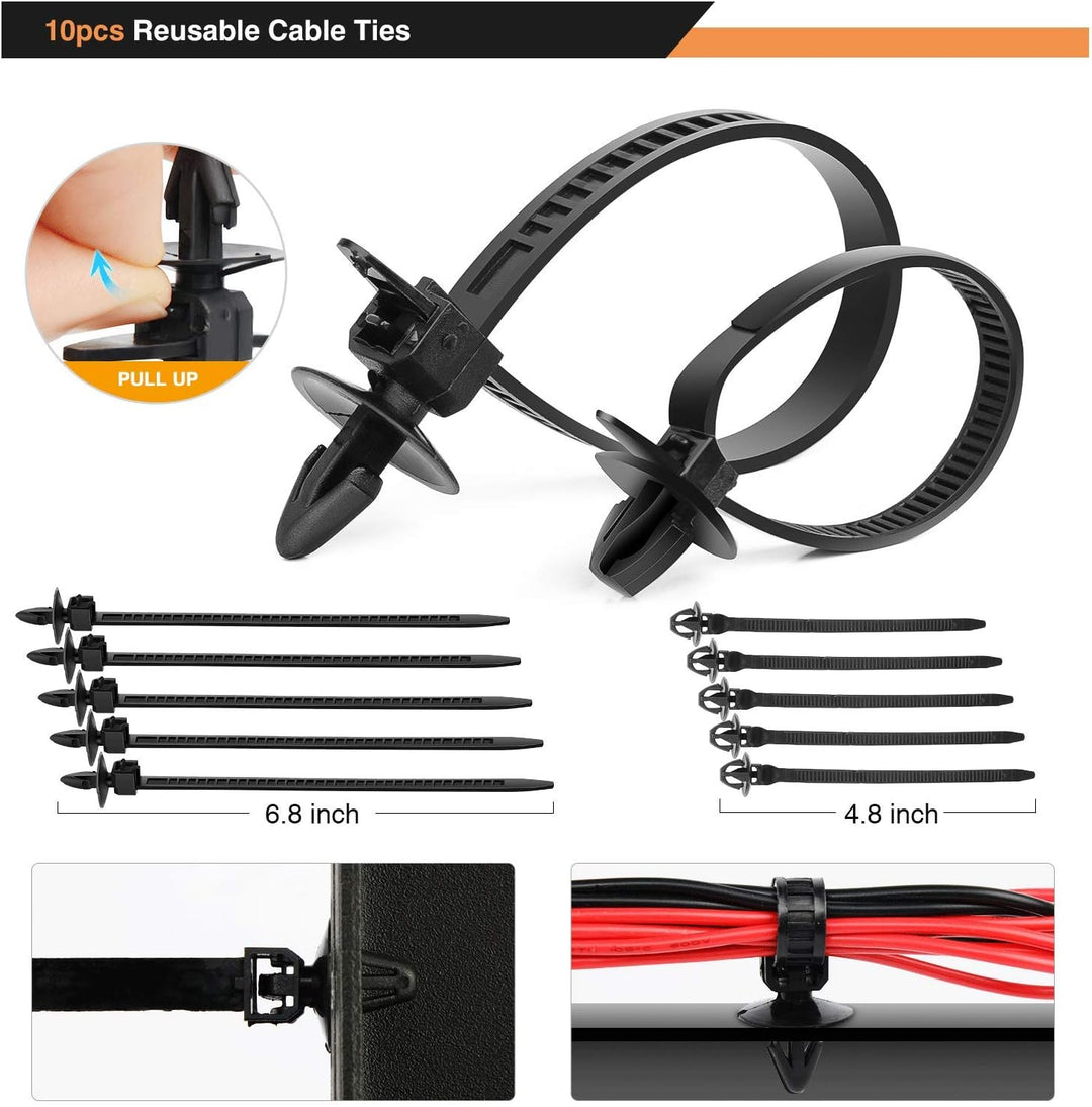 GOOACC 635Pcs Car Push Retainer Clips & Auto Fasteners Assortment -16 Most Popular Sizes Nylon Bumpe
