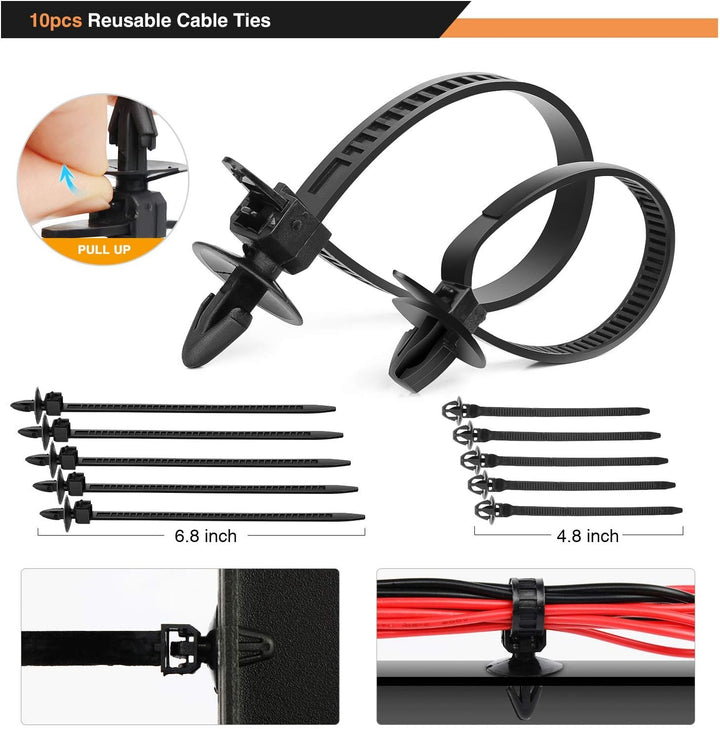 GOOACC 635Pcs Car Push Retainer Clips & Auto Fasteners Assortment -16 Most Popular Sizes Nylon Bumpe