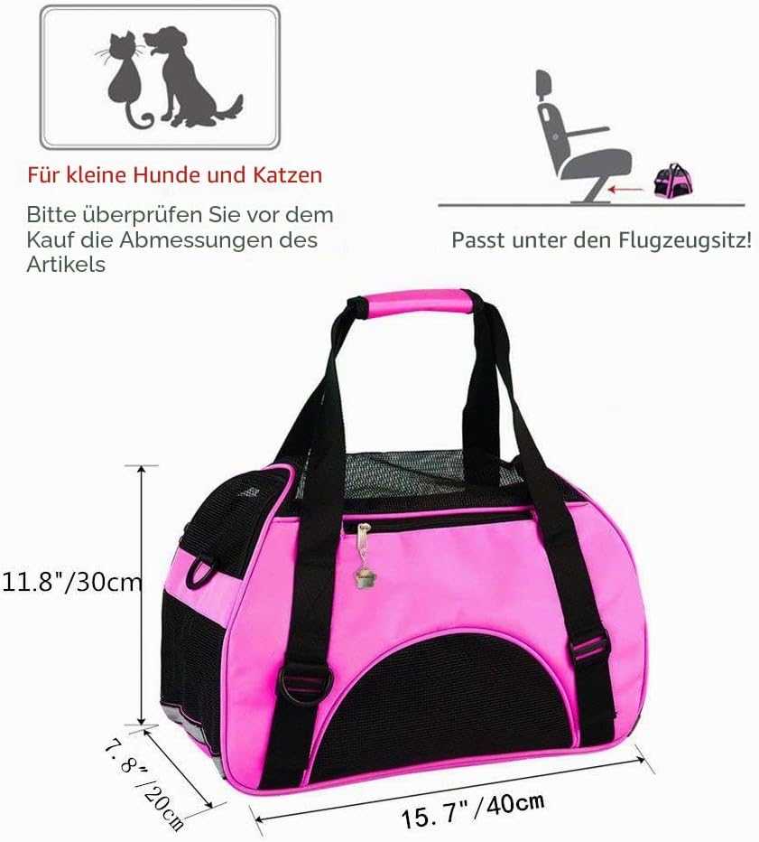 Transporttasche für Katzen, weiche Seiten, für Katzen, Hunde, Welpen, bequem, tragbar, faltbar, von