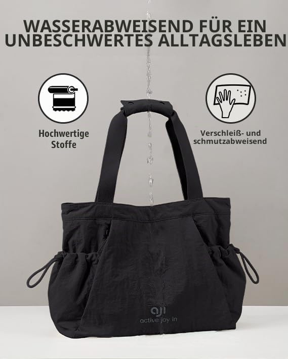 aji Yogatasche, Yoga Tasche mit Nass- und Trockenaufbewahrungstasche und Vielen Fächern, Yogamatte T