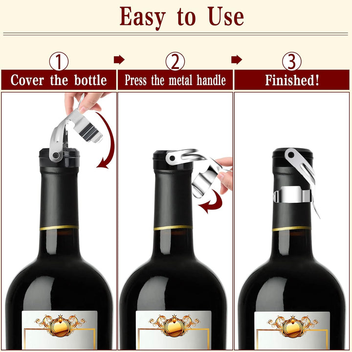 Flaschenverschl¨¹sse mit Hebel 6 St¨¹ck Universal Wein Flaschenverschluss, Edelstahl Sektverschluss