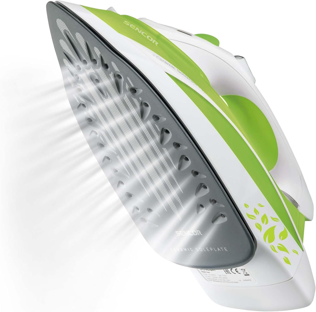 SENCOR SSI 8440GR Dampfbügeleisen (2200 Watt, Bügelfläche aus Keramik) grün, Grün